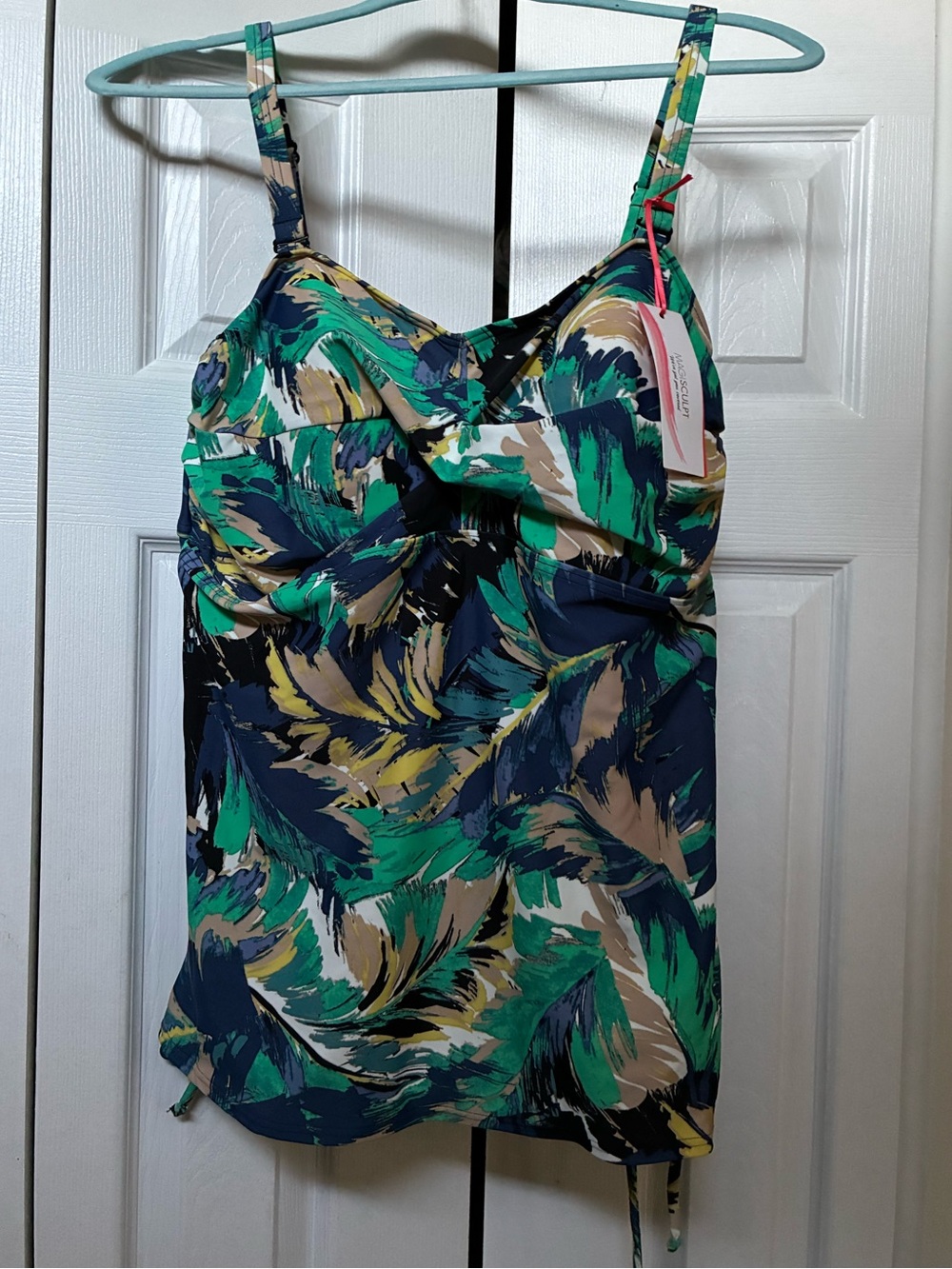 Magisculpt Tankini Top, Blue/Green